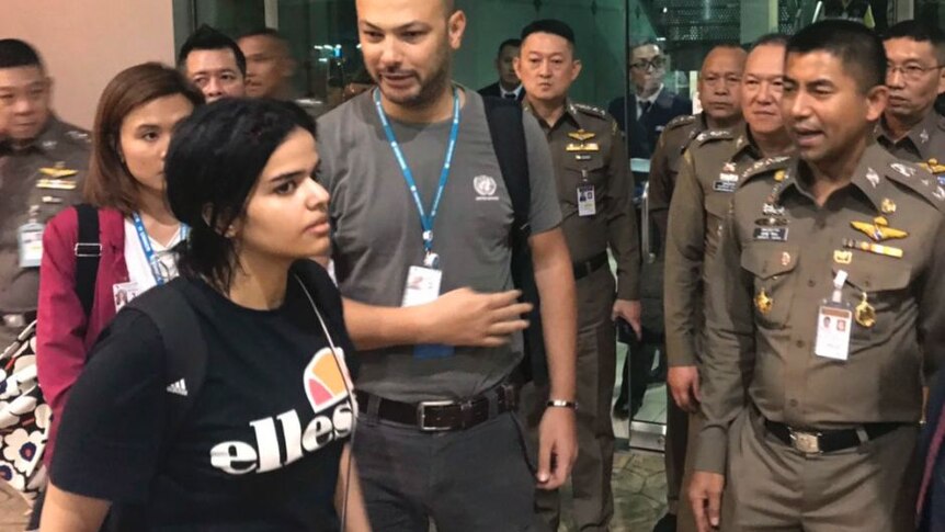Rahaf Alqunun berada dalam perlindungan PBB di Bangkok.
