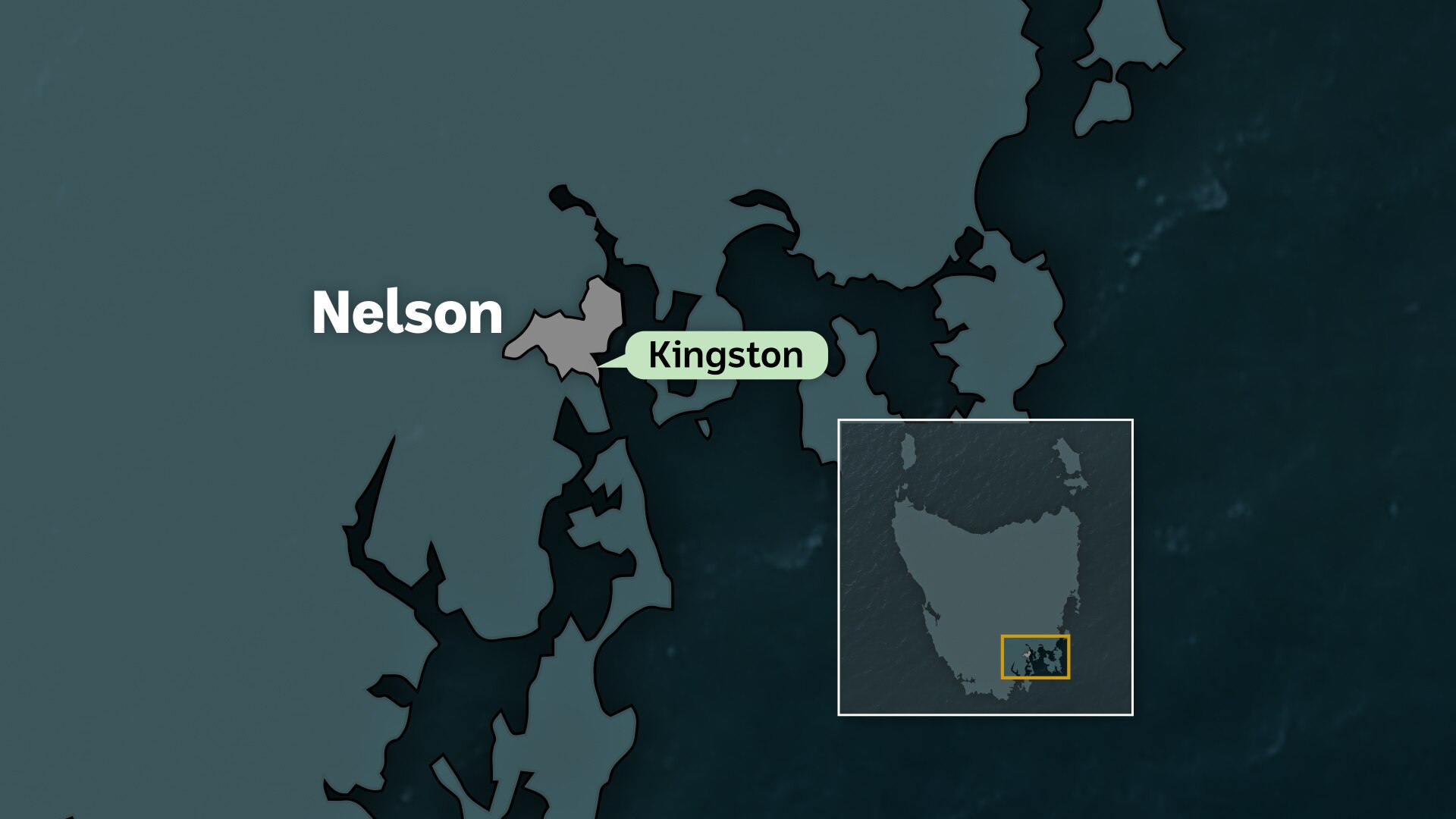 Map shows the boundaries of Nelson in Tasmania