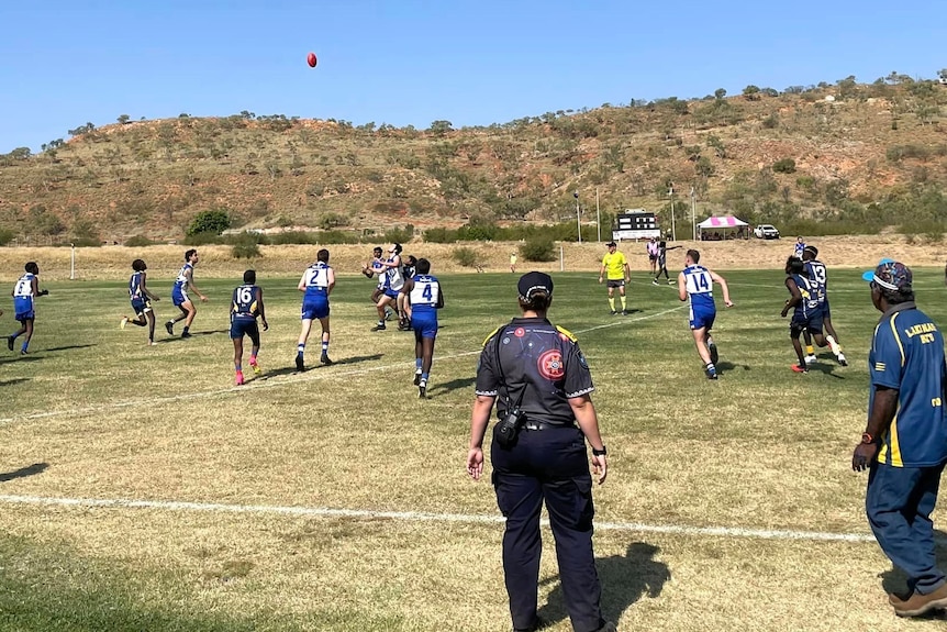 AFL players playing a game