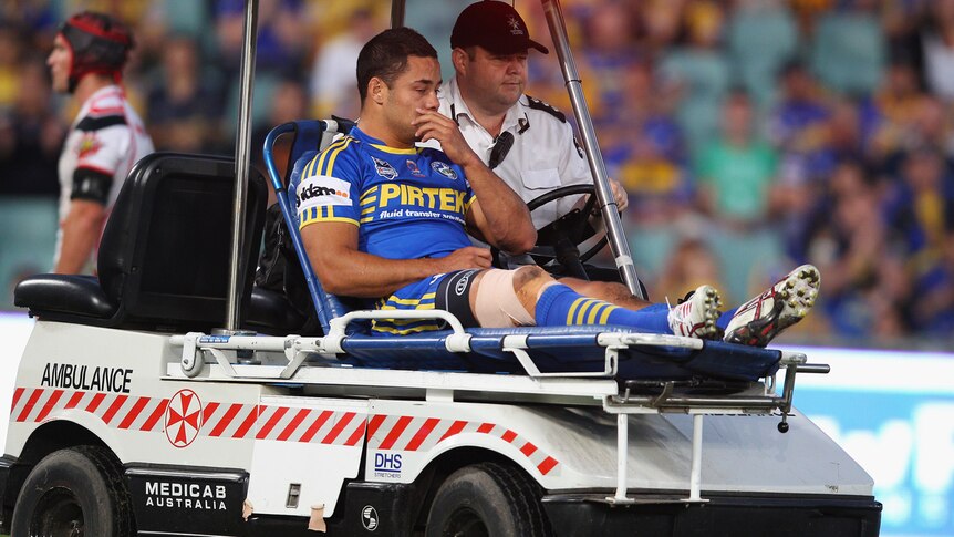 Not serious ... Jarryd Hayne will return from a knee injury at some point this season