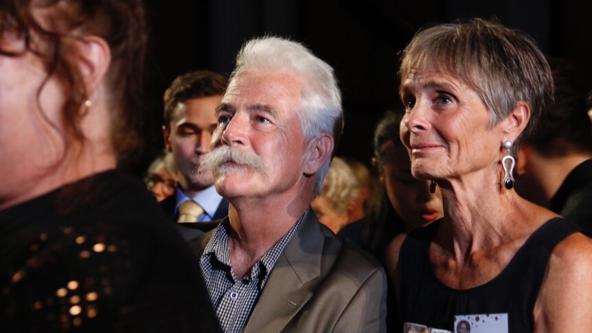 Alan Mackay-Sim and his wife at the Australian of the Year awards