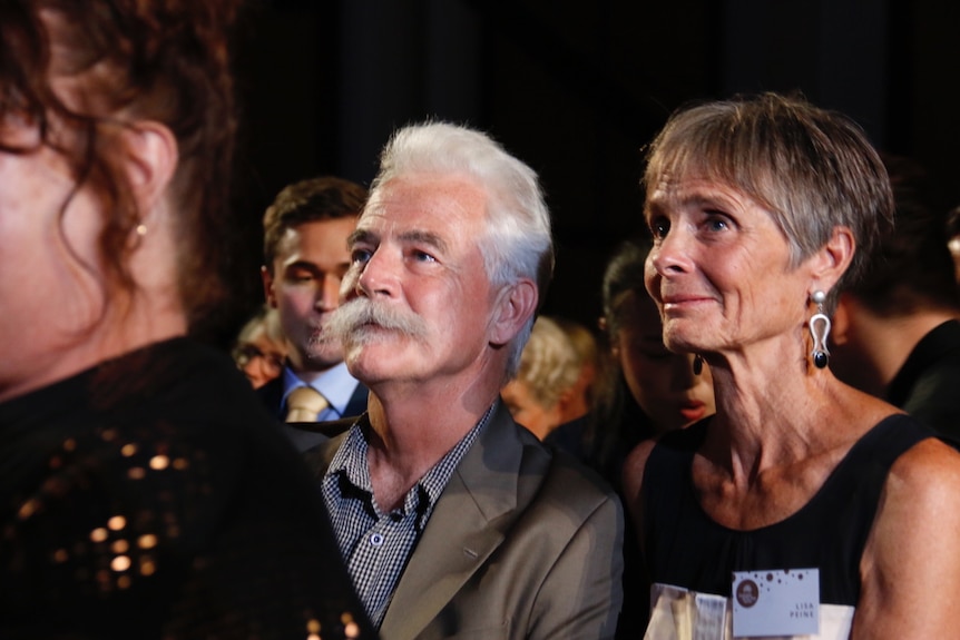 Alan Mackay-Sim and his wife at the Australian of the Year awards