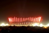 Fireworks at start of opening ceremony