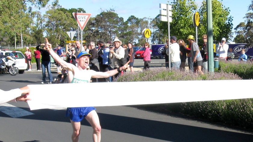 David Criniti winner of the Tasmanian Marathon