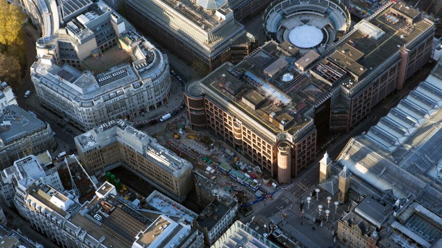 Aerial view of Liverpool St
