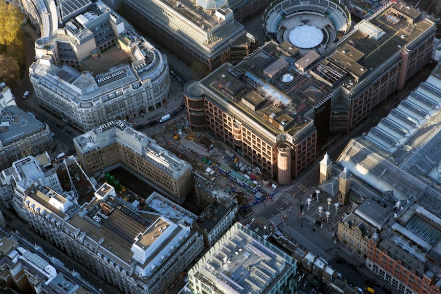 Aerial view of Liverpool St