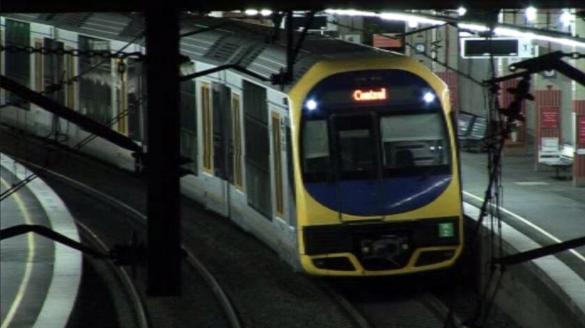 A train sits at Kogarah station
