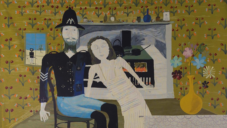 Sidney Nolan (1917-1992) Constable Fitzpatrick and Kate Kelly tapestry, based on the painting of the same name, 1946.