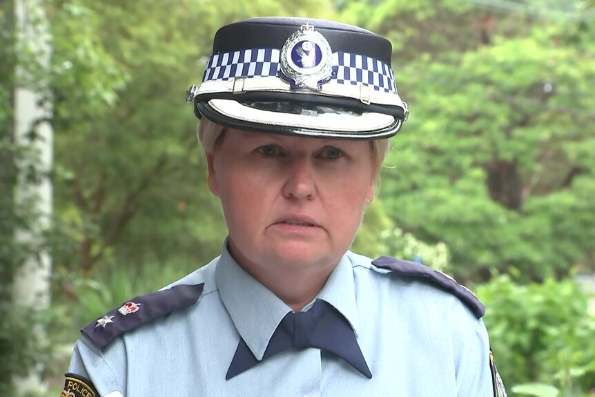 A woman in a police uniform 