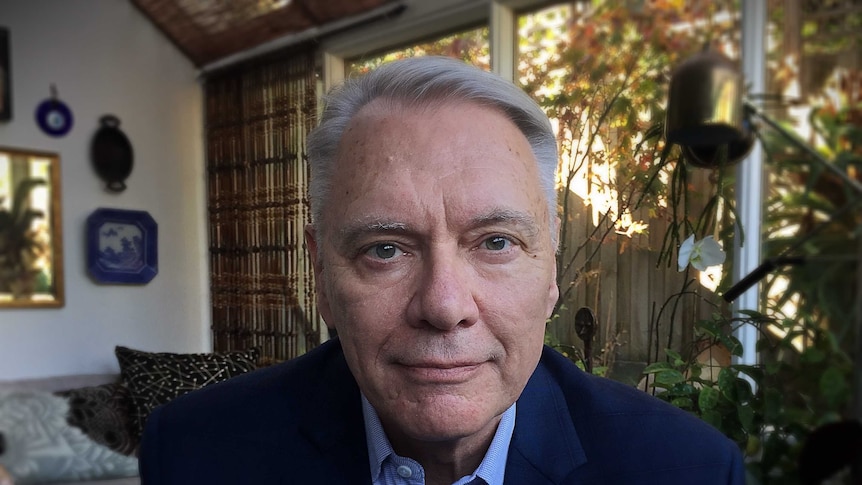 Photo of Bill Bowtell, who was Chief of Staff for the federal Health Minister Neal Blewett in 1984 sitting in his backyard.