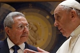 Pope Francis and Raul Castro