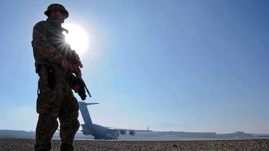 RAAF Aircraftman Simon Penman in Tarin Kot, Afghanistan