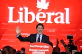 Liberal Party leader Justin Trudeau gives his victory speech after Canada's federal election