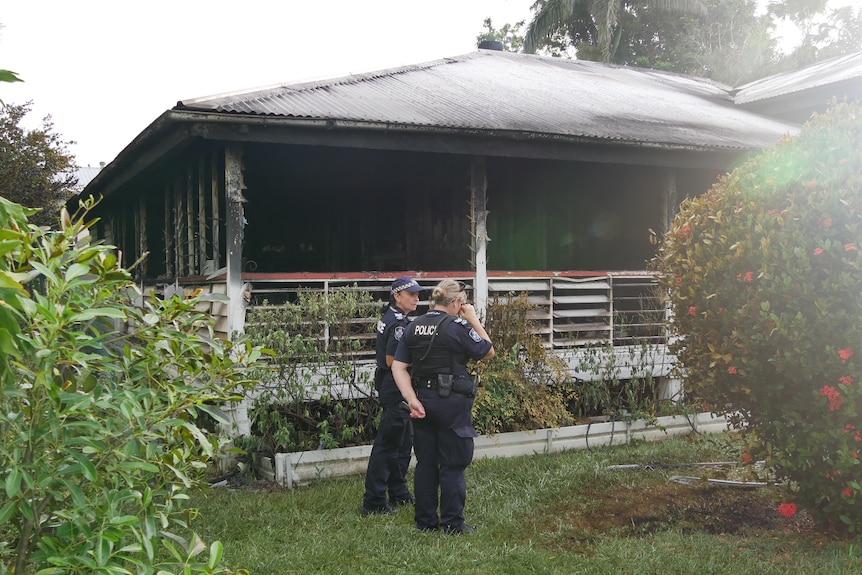 Fire damage to a cottage style home in Townsville.