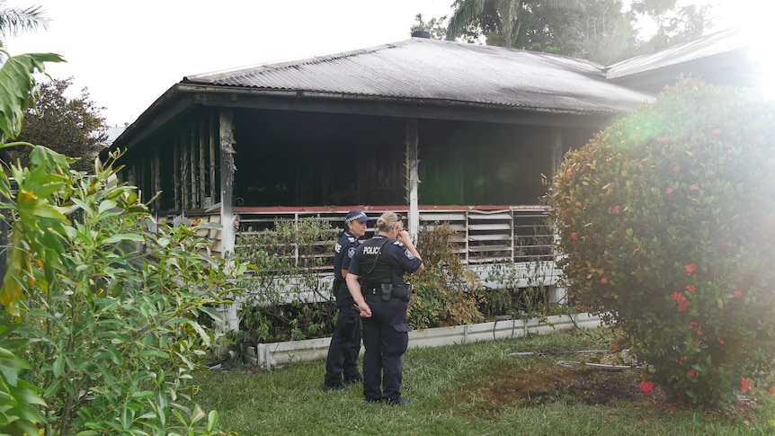 Fire damage to a cottage style home in Townsville.