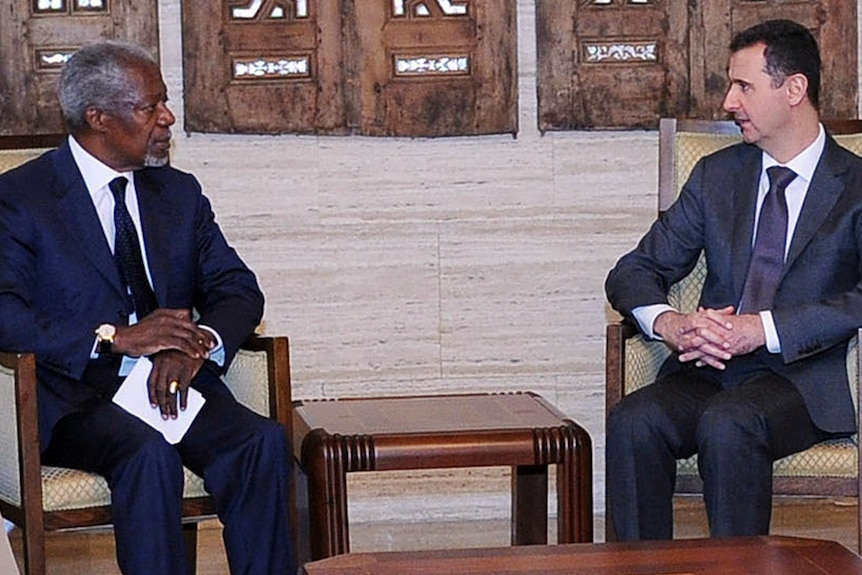 Kofi Annan meets Bashar al-Assad in Damascus