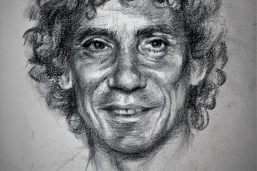Hand-sketched headshot of man