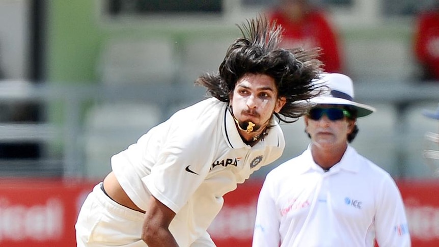 Fine form: Ishant Sharma had 2 for 23 from his eight-over spell on a rain-reduced opening day.