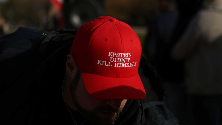 A MAGA-style hat.
