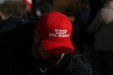 A MAGA-style hat.