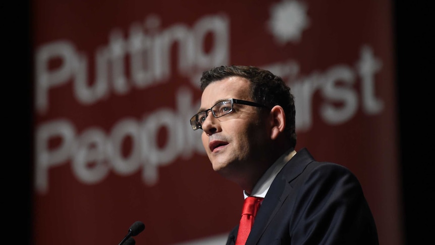 Victorian Opposition Leader Daniel Andrews launched Labor's campaign in Geelong.