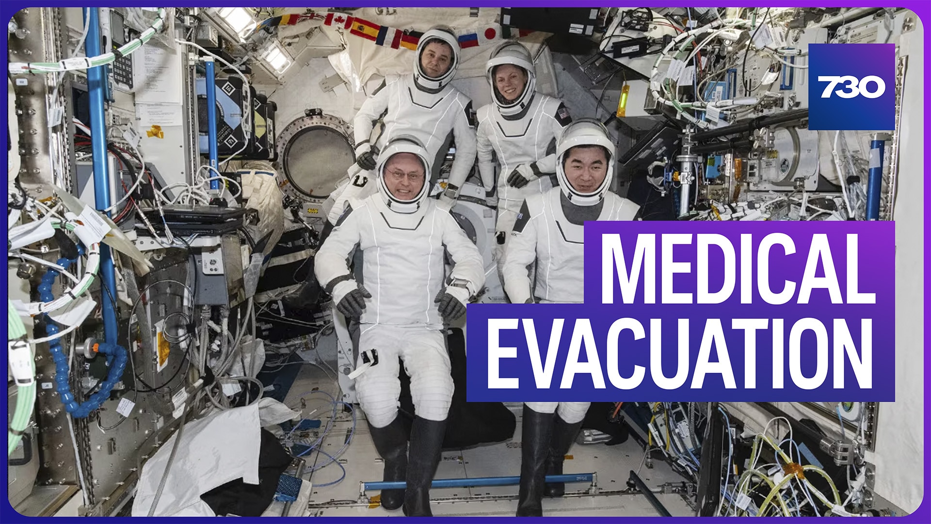 Astronauts return from ISS with sick crew member