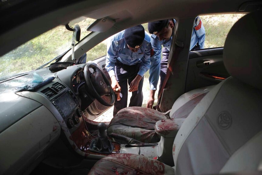 The car in which Chaudry Zulfiqar was gunned down