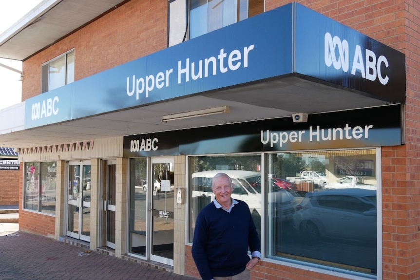 Mike standing outside ABC Upper Hunter office.