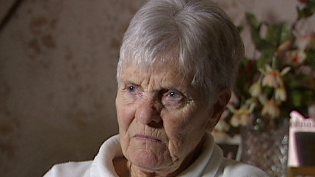June Walker who has macular degeneration, at home in Perth