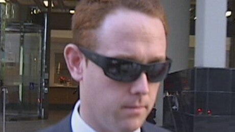 Leaving court in Perth is Constable Ben Gartner, accused of using excessive force against a teen detainee