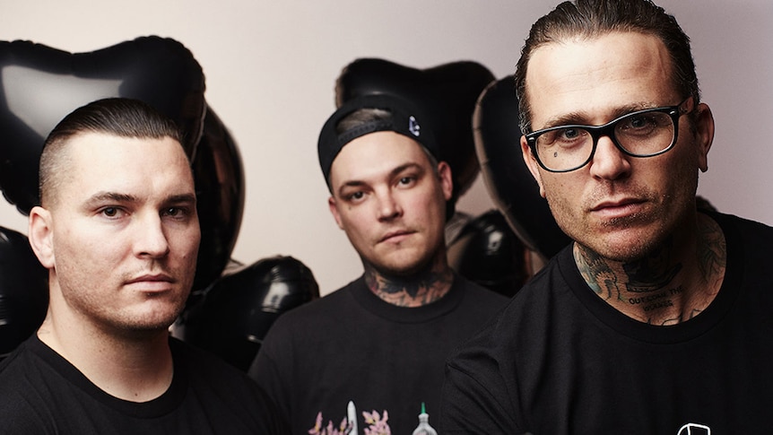 A 2018 press shot of The Amity Affliction