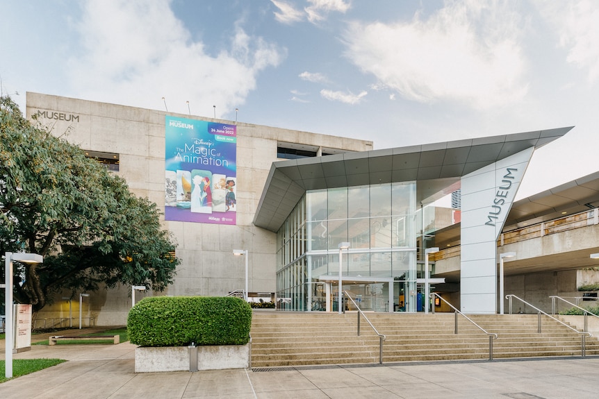 Queensland Museum Brisbane seen from the forecourt