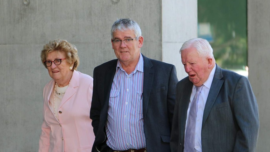 Members of the Wagner family arrive at the Supreme Court in Brisbane