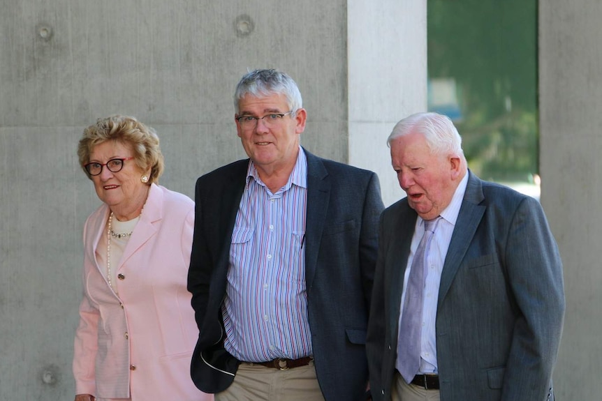 Members of the Wagner family arrive at the Supreme Court in Brisbane