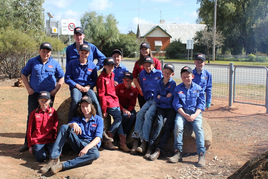 The "Barking Dogs" team from Ariah Park Central School