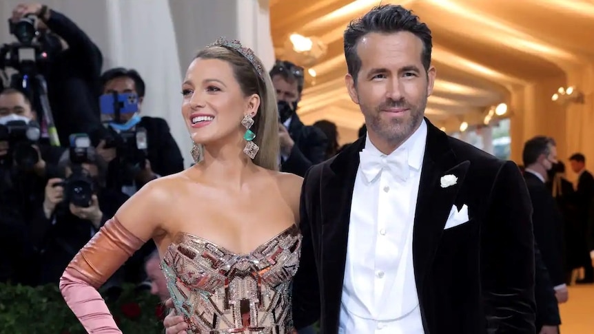 Blake Lively and Ryan Reynolds at the 2022 Met Gala. Image: Reuters