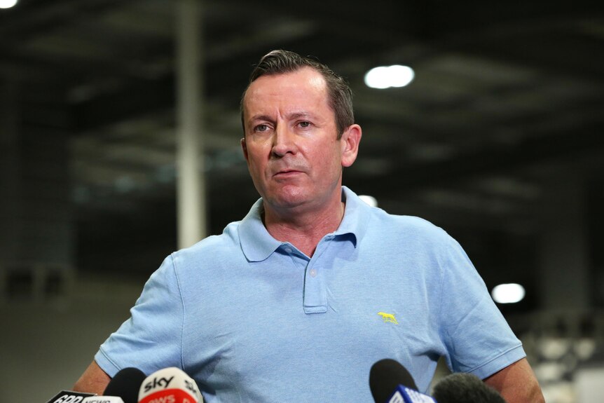Mark McGowan speaking at a media conference