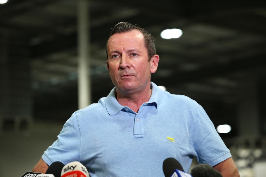 Mark McGowan speaking at a media conference