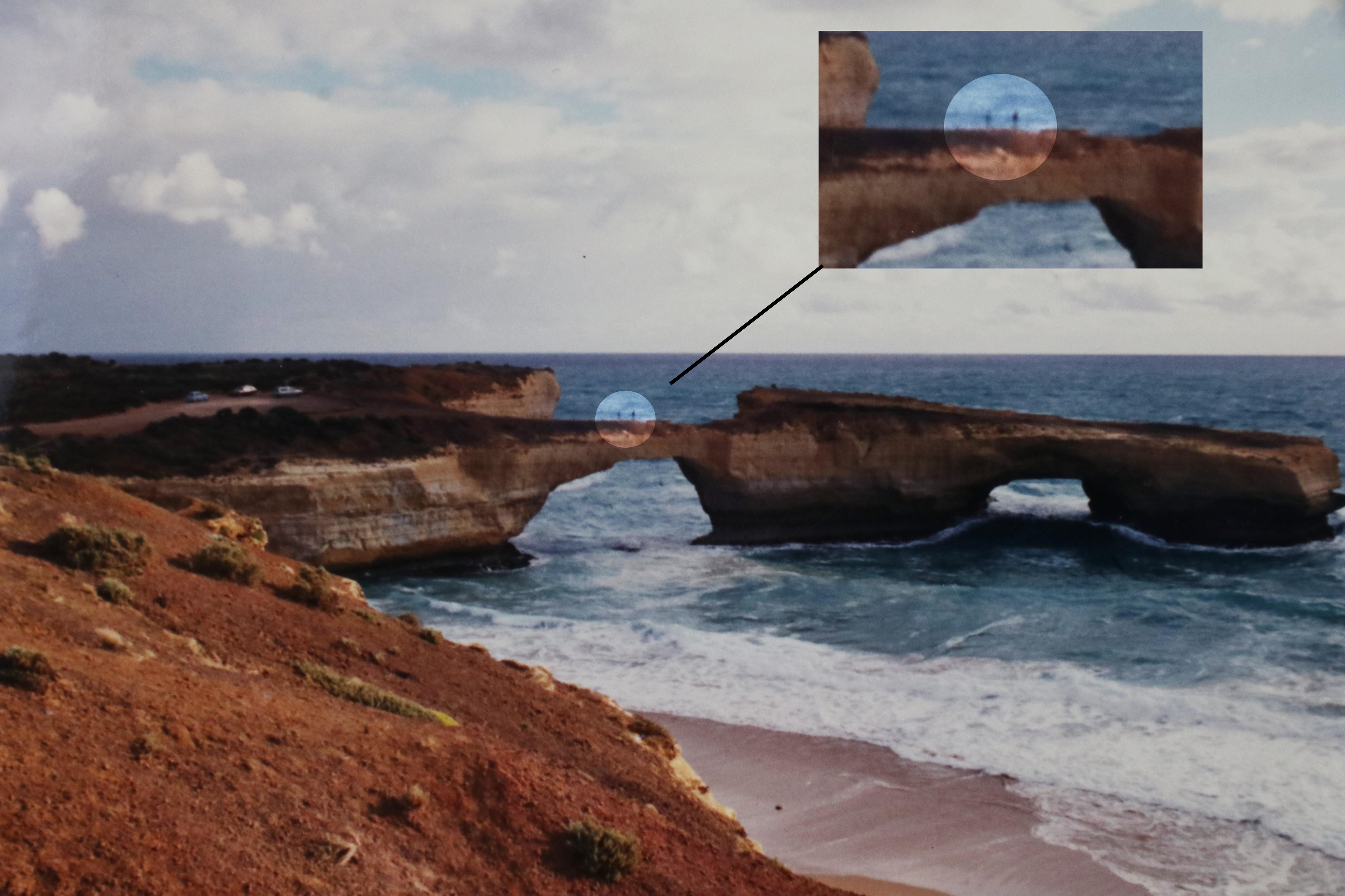 'No joke, London Bridge has fallen down': The moment two tourists were trapped by nature