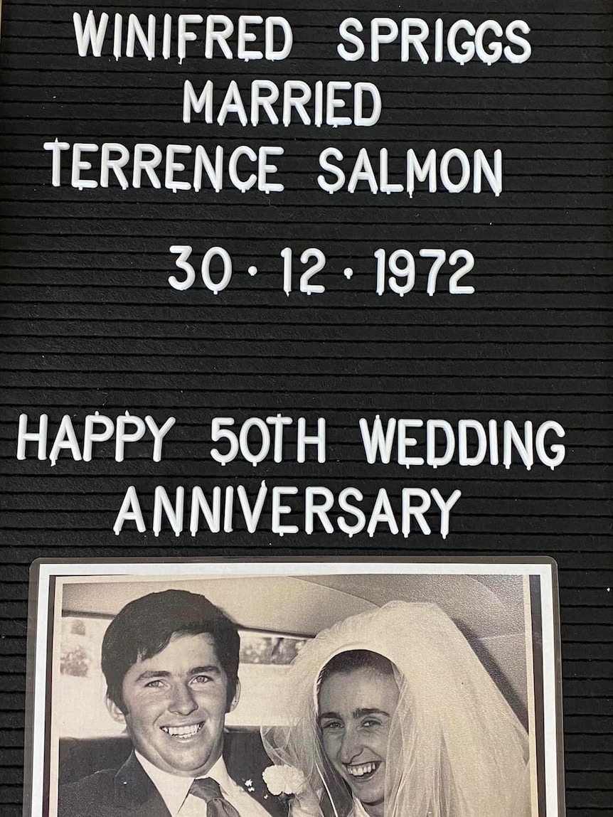 Wedding anniversary sign