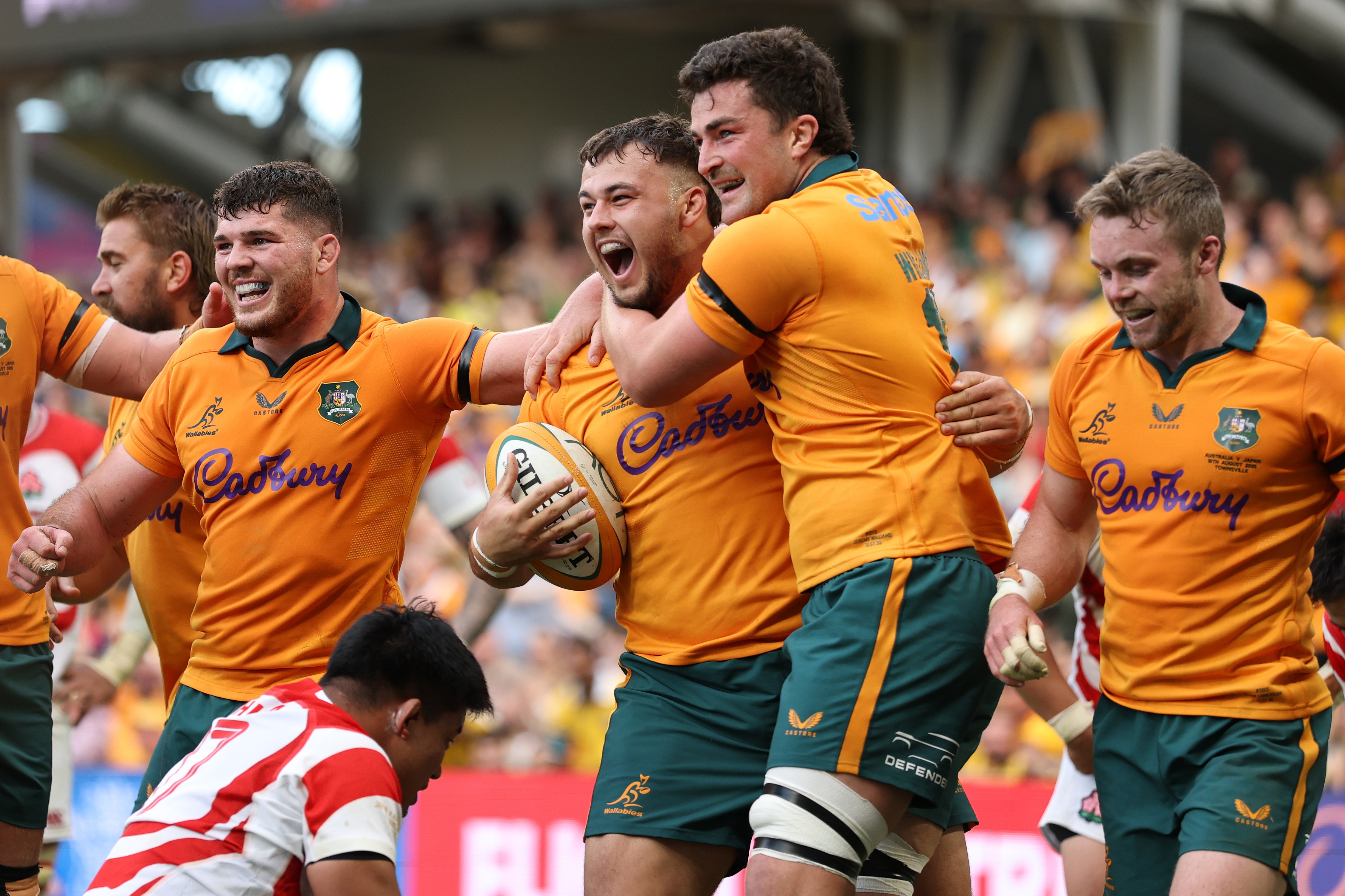 Live: Wallaby 1,000 scores on historic Test debut as Australia belts Japan