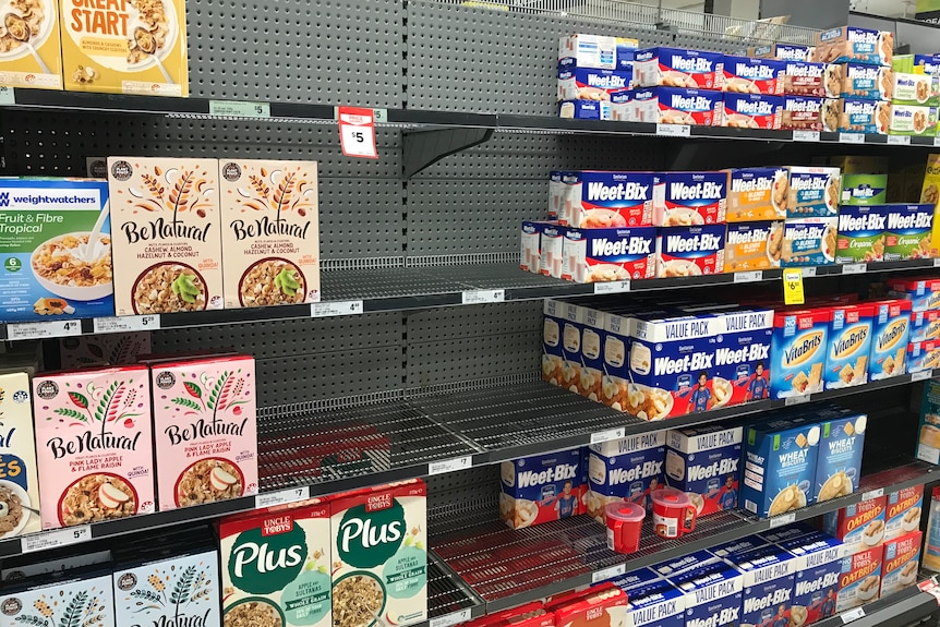 Woolworths shelves running low on stock