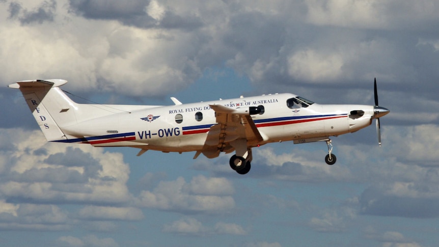 Royal Flying Doctor Service plane in air