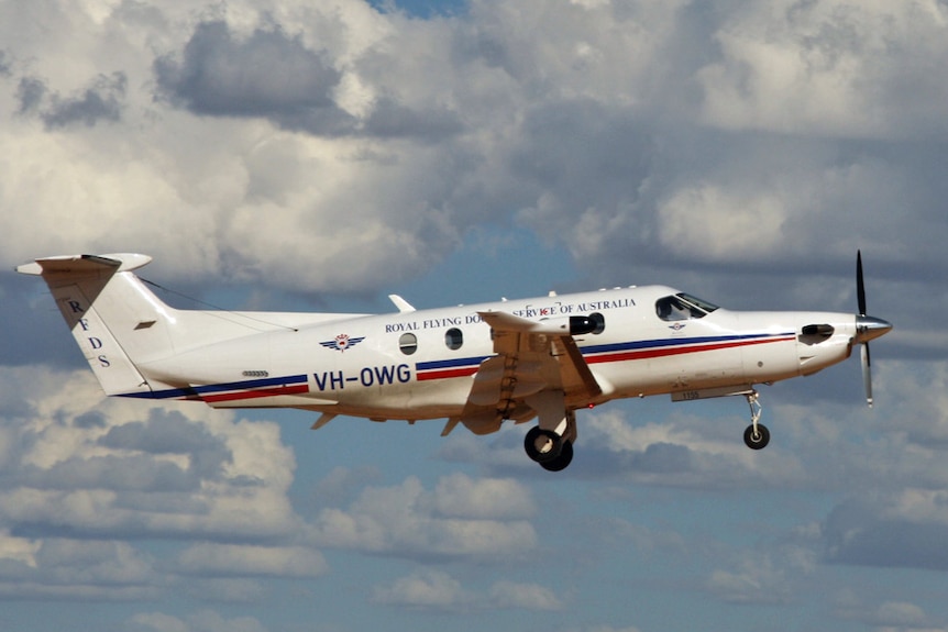 Royal Flying Doctor Service plane in air