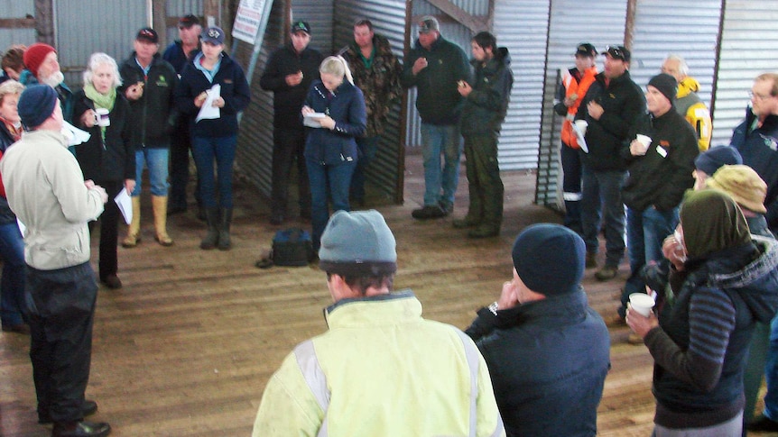 Proactive Agricultural Safety & Support group in the 'Eastfield' shearing shed near Cressy