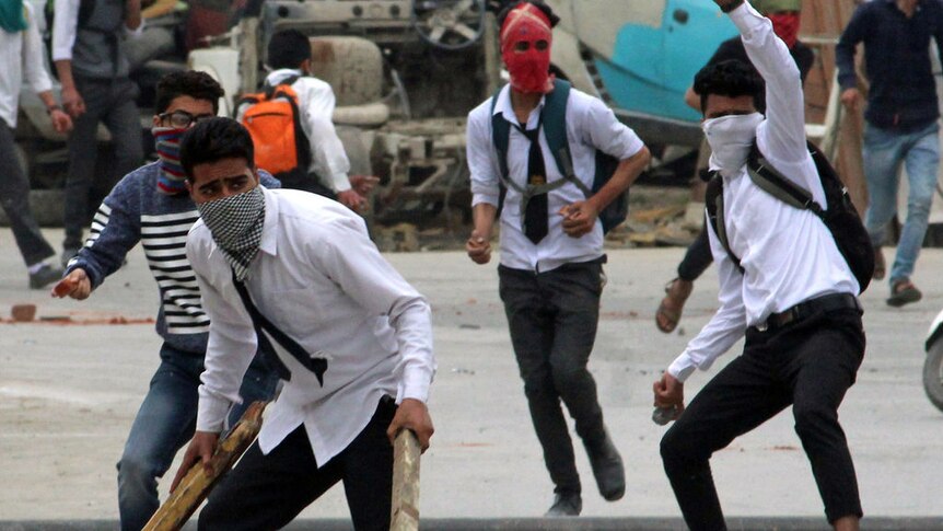 Students have become involved in violence against security forces in Kashmir.