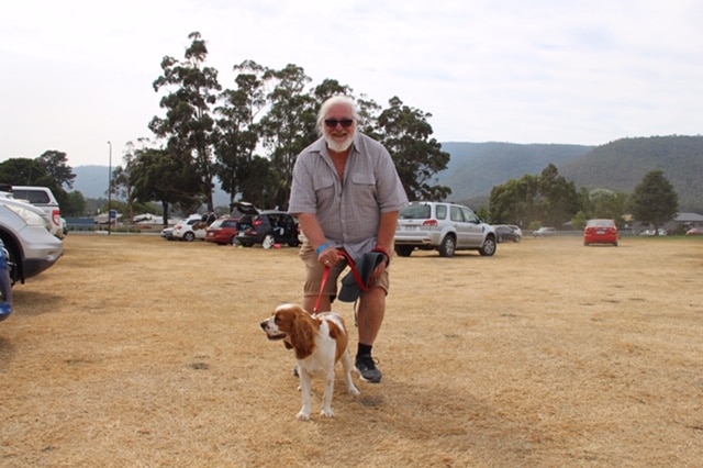 Peter Confeggi and his dog Monet.