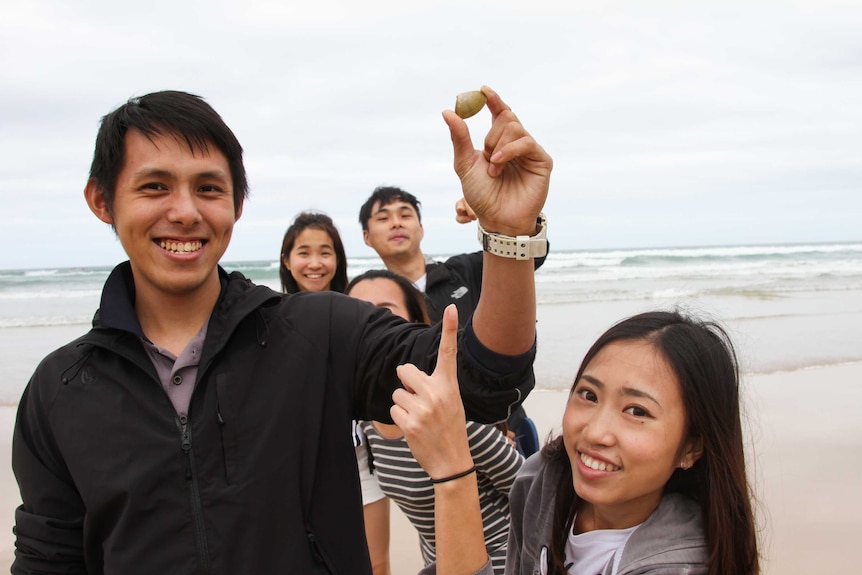 A group of tourists.