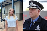 Composite image of Karratha journalist Eliza Kloser and WA Police Commissioner Col Blanch