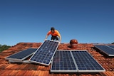 solar panels on a roof